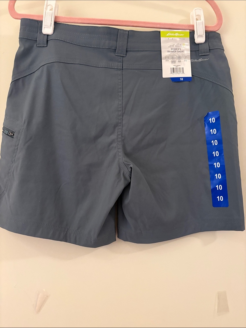 Eddie Bauer Rainer Women’s Outdoor Hiking Shorts Grey  Size 10 UPF 50 NWT - Picture 2 of 8